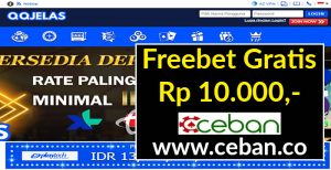 QQJELAS – FREEBET GRATIS TANPA DEPOSIT RP 10.000