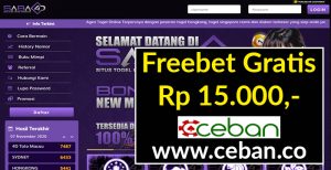 SABA4D – FREEBET GRATIS TANPA DEPOSIT RP 15.000