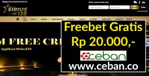 SIRIS138 – FREEBET GRATIS TANPA DEPOSIT RP 5.000 & RP 20.000