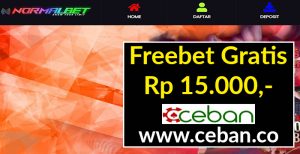 NORMALBET – FREEBET GRATIS TANPA DEPOSIT RP 15.000