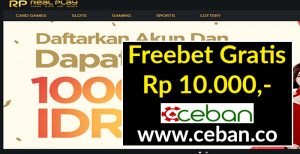 REALPLAY888 – FREEBET GRATIS TANPA DEPOSIT RP 10.000