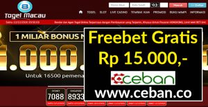 TOGELMACAU – FREEBET GRATIS TANPA DEPOSIT RP 15.000