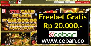 WNIBET – FREEBET GRATIS TANPA DEPOSIT RP 20.000