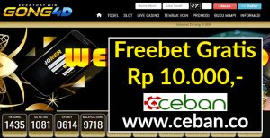 GONG4D – FREEBET GRATIS TANPA DEPOSIT RP 10.000