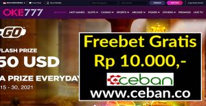 OKE777 – FREEBET GRATIS TANPA DEPOSIT RP 10.000