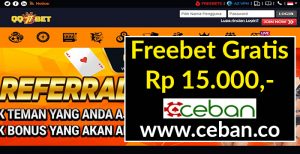 QQ77BET – FREEBET GRATIS TANPA DEPOSIT RP 15.000