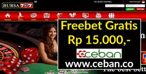 BURSA777 – FREEBET GRATIS TANPA DEPOSIT RP 15.000