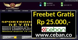 AGENT88BET – FREEBET GRATIS TANPA DEPOSIT RP 25.000