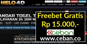 HELO4D – FREEBET GRATIS TANPA DEPOSIT RP 15.000