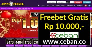 JOSSTOGEL – FREEBET GRATIS TANPA DEPOSIT RP 10.000