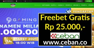 SLOT828 – FREEBET GRATIS TANPA DEPOSIT RP 25.000