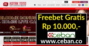 KOTAKTOTO – FREEBET GRATIS TANPA DEPOSIT RP 10.000