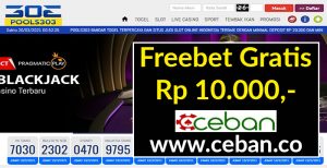 POOLS303 – FREEBET GRATIS TANPA DEPOSIT RP 10.000