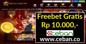 RCASH88 – FREEBET GRATIS TANPA DEPOSIT RP 10.000