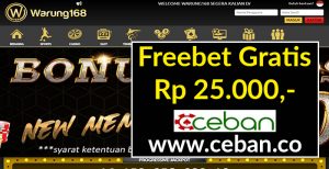 WARUNG168 – FREEBET GRATIS TANPA DEPOSIT RP 15.000