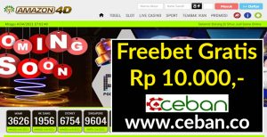 AMAZON4D – FREEBET GRATIS TANPA DEPOSIT RP 10.000