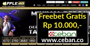 APPLE4D – FREEBET GRATIS TANPA DEPOSIT RP 10.000