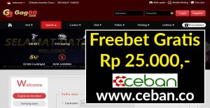 GAG88 – FREEBET GRATIS TANPA DEPOSIT RP 25.000