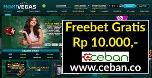 HOKIVEGAS – FREEBET GRATIS TANPA DEPOSIT RP 10.000