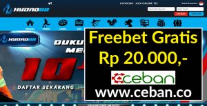 HYDRO88 – FREEBET GRATIS TANPA DEPOSIT RP 20.000