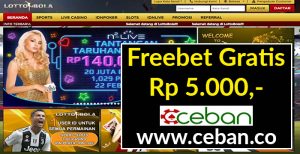 LOTTOBOLA – FREEBET GRATIS TANPA DEPOSIT RP 5.000