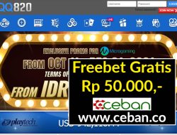 QQ820 – FREEBET GRATIS TANPA DEPOSIT RP 50.000