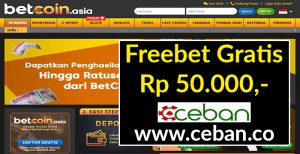 BETCOIN – FREEBET GRATIS TANPA DEPOSIT RP 50.000