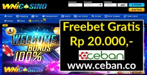 WINCASINO – FREEBET GRATIS TANPA DEPOSIT RP 20.000