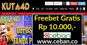 KUTA4D – FREEBET GRATIS RP 10.000 TANPA DEPOSIT