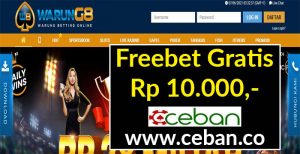 WARUNG8 – FREEBET GRATIS RP 10.000 TANPA DEPOSIT