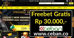 BONUS288 – FREEBET GRATIS TANPA DEPOSIT RP 30.000