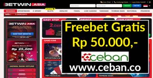 IBETWIN – FREEBET GRATIS TANPA DEPOSIT RP 50.000