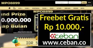 MPO8899 – FREEBET GRATIS TANPA DEPOSIT RP 10.000