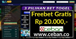 NANA4D – FREEBET GRATIS TANPA DEPOSIT RP 20.000