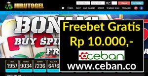 JURUTOGEL88 – FREEBET GRATIS TANPA DEPOSIT RP 10.000