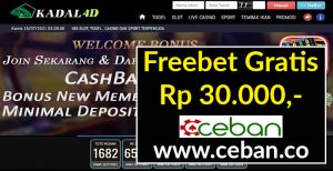 KADAL4D – FREEBET GRATIS TANPA DEPOSIT RP 30.000