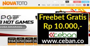 NOVATOTO – FREEBET GRATIS TANPA DEPOSIT RP 10.000