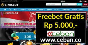 SINISLOT – FREEBET GRATIS TANPA DEPOSIT RP 5.000