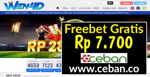 WEN4D – FREEBET GRATIS TANPA DEPOSIT RP 7.700