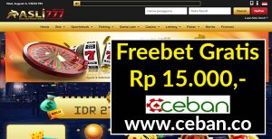 ASLI777 – FREEBET GRATIS TANPA DEPOSIT RP 15.000