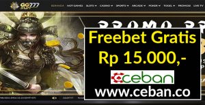 GGSLOT777 – FREEBET GRATIS TANPA DEPOSIT RP 15.000