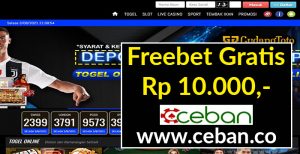 GUDANGTOTO – FREEBET GRATIS TANPA DEPOSIT RP 10.000