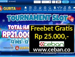 GURITA168 – FREEBET GRATIS TANPA DEPOSIT RP 25.000