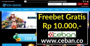 IDRGAME – FREEBET GRATIS TANPA DEPOSIT RP 10.000