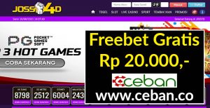 JOSS4D – FREEBET GRATIS TANPA DEPOSIT RP 20.000