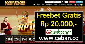 KARYA4D – FREEBET GRATIS TANPA DEPOSIT RP 20.000