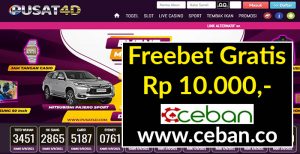 PUSAT4D – FREEBET GRATIS TANPA DEPOSIT RP 10.000