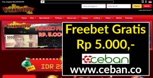 SUKASLOT99 – FREEBET GRATIS TANPA DEPOSIT RP 5.000