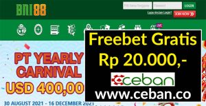 BNI88 – FREEBET GRATIS RP 20.000 TANPA DEPOSIT