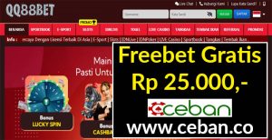 QQ88BET –  FREEBET GRATIS RP 25.000 TANPA DEPOSIT